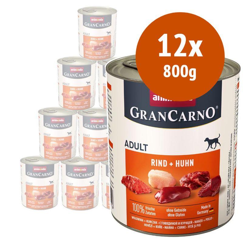 Zooplus animonda GranCarno Original 12 x 800 g Umido per cane Limitato a 3 giorni