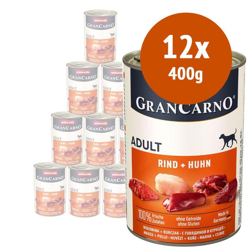 Zooplus animonda GranCarno Original 12 x 400 g Umido per cane