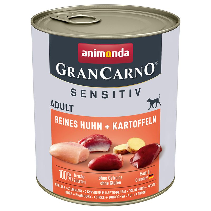 Zooplus animonda GranCarno Adult Sensitive 6 x 800 g umido per cane Soddisfazione Garantita