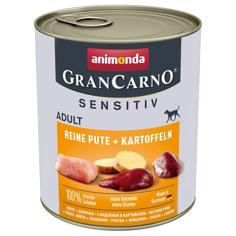 Zooplus animonda GranCarno Adult Sensitive 6 x 800 g umido per cane Soddisfazione Garantita
