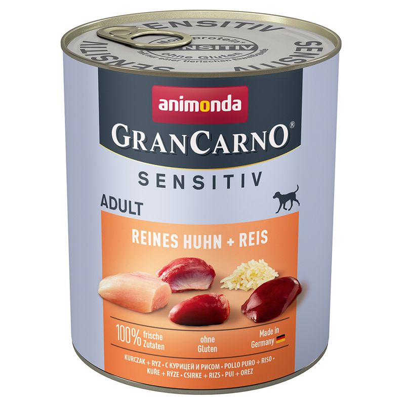 Zooplus animonda GranCarno Adult Sensitive 6 x 800 g umido per cane Soddisfazione Garantita