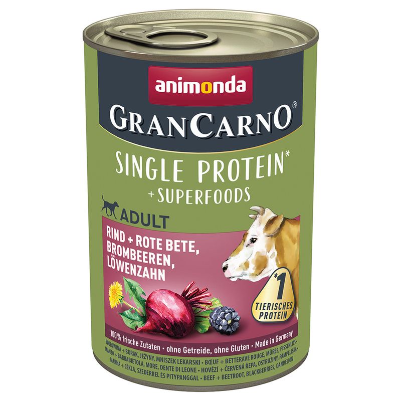 Zooplus animonda GranCarno Adult Superfoods 6 x 400 g Qualità Garantita