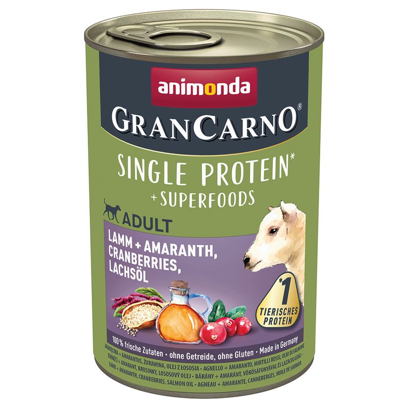 Zooplus animonda GranCarno Adult Superfoods 6 x 400 g Qualità Garantita