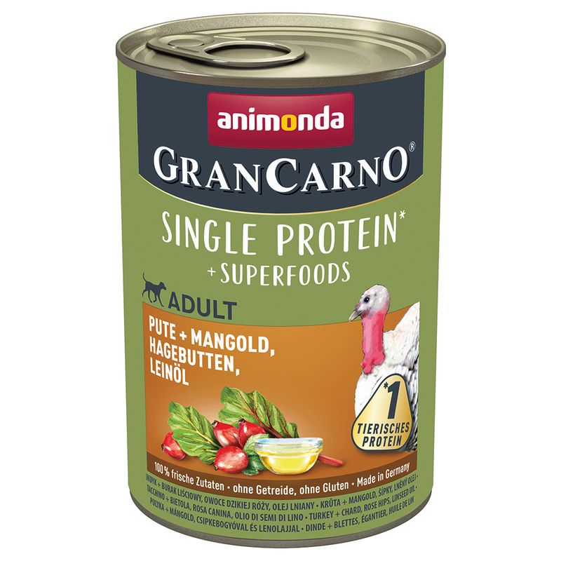Zooplus animonda GranCarno Adult Superfoods 6 x 400 g Qualità Garantita