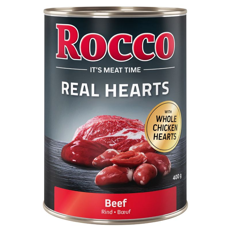 Zooplus 5 + 1 gratis 6 x 400 g Rocco Trio di Carne/Real Hearts Umido Fino Al -60%