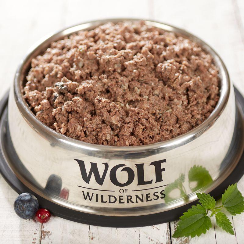 Zooplus Wolf of Wilderness "Carne allevata all'aperto" 6 x 400 g Umido per cani Sconto di tempo limitato