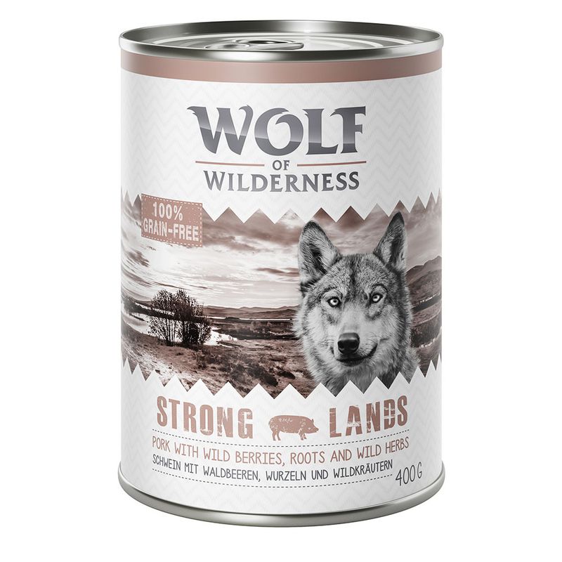 Zooplus 5 + 1 gratis 6 x 400 g Wolf of Wilderness Alimento umido per cani Prezzo di fabbrica