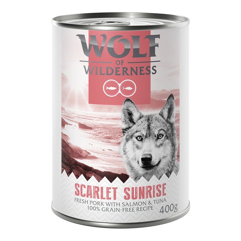 Zooplus Wolf of Wilderness Adult "Red Meat" 6 x 400 g umido per cane Offerta natalizia
