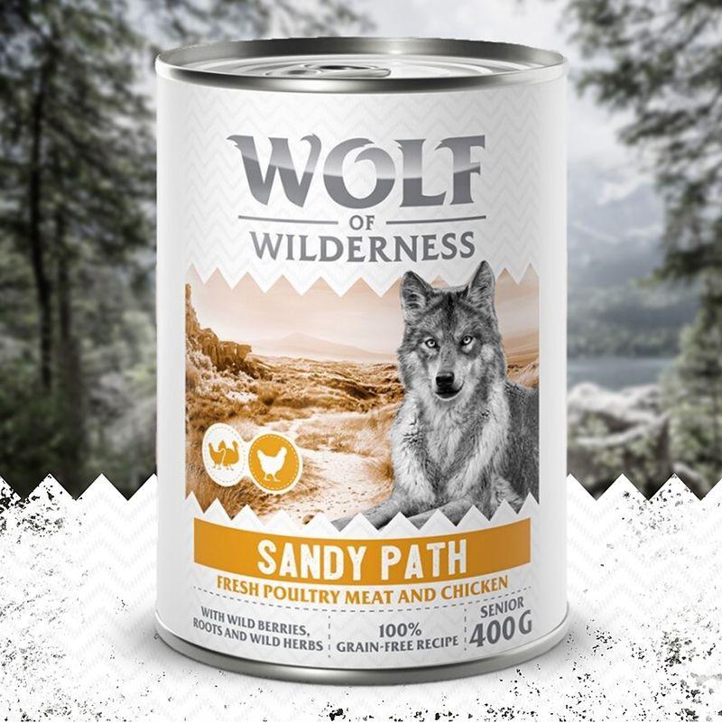 Zooplus Wolf of Wilderness Senior "Expedition" 6 x 400 g umido per cane