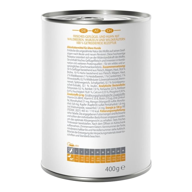 Zooplus Wolf of Wilderness Senior "Expedition" 6 x 400 g umido per cane Offerta per la Festa della Mamma