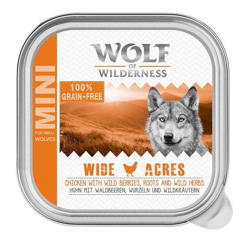 Zooplus Wolf of Wilderness MINI Adult 24 x 150 g Alimento umido per cani Smaltimento dello stoccaggio