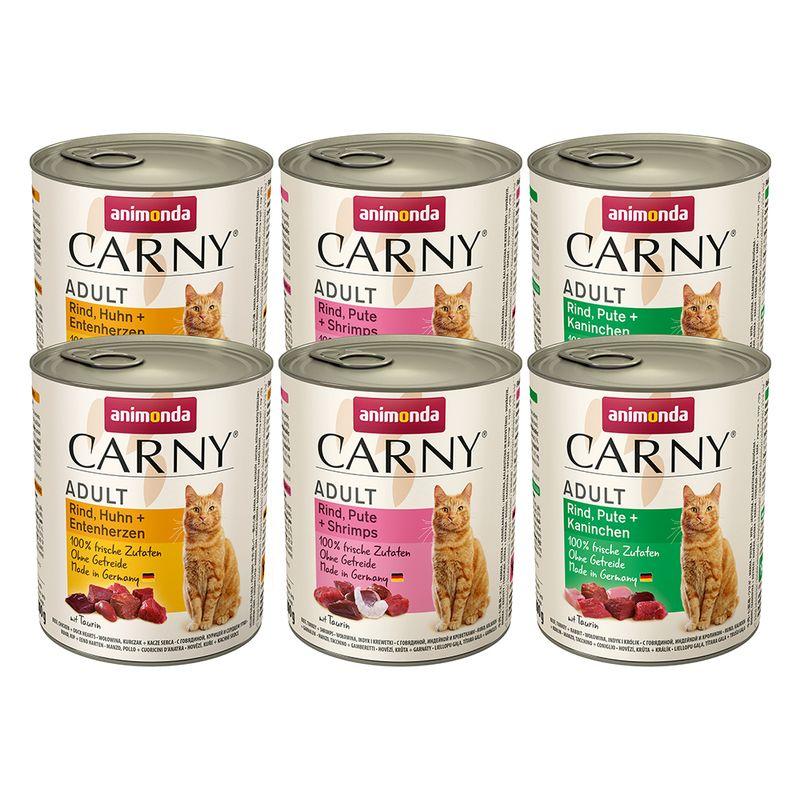 Zooplus Set prova animonda Carny Adult 6 x 800 g Enormi risparmi
