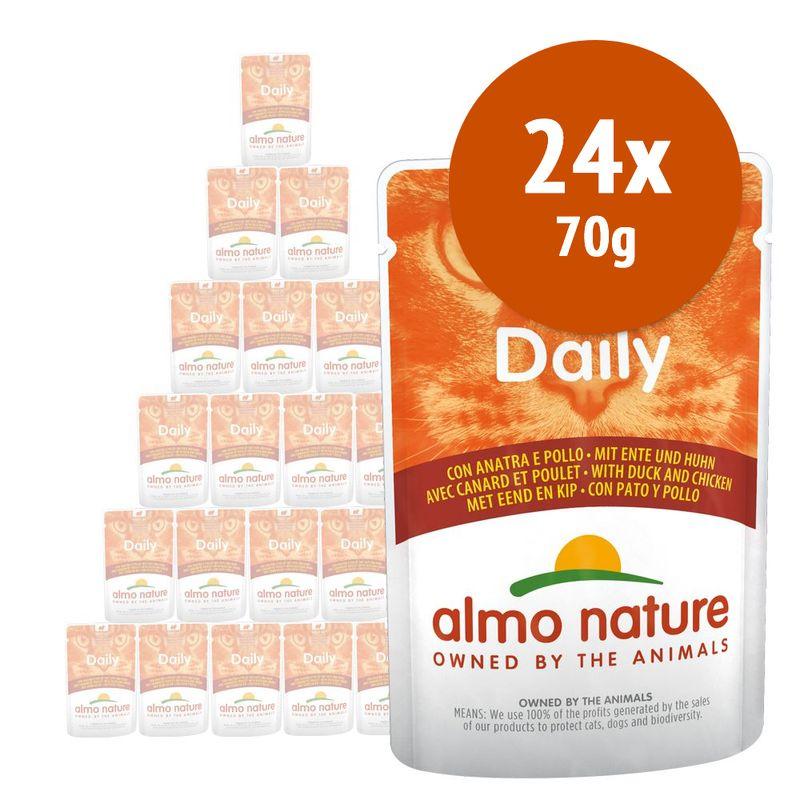Zooplus Almo Nature Daily 24 x 70 g umido gatto Sostegno trimestrale