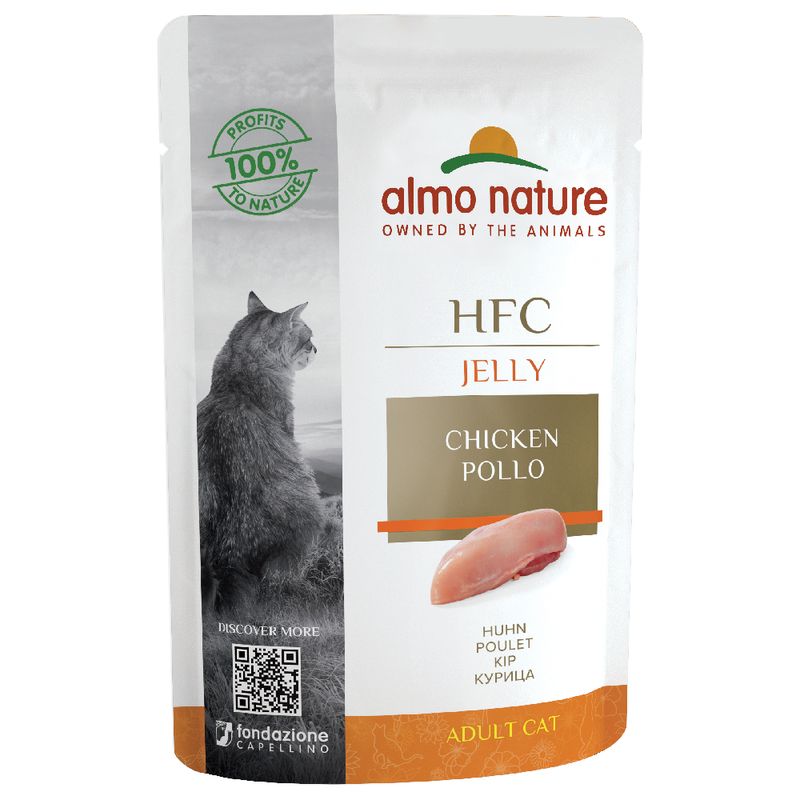 Zooplus Almo Nature HFC Jelly in buste 24 x 55 g Alimento umido per gatti Limitato a 3 giorni