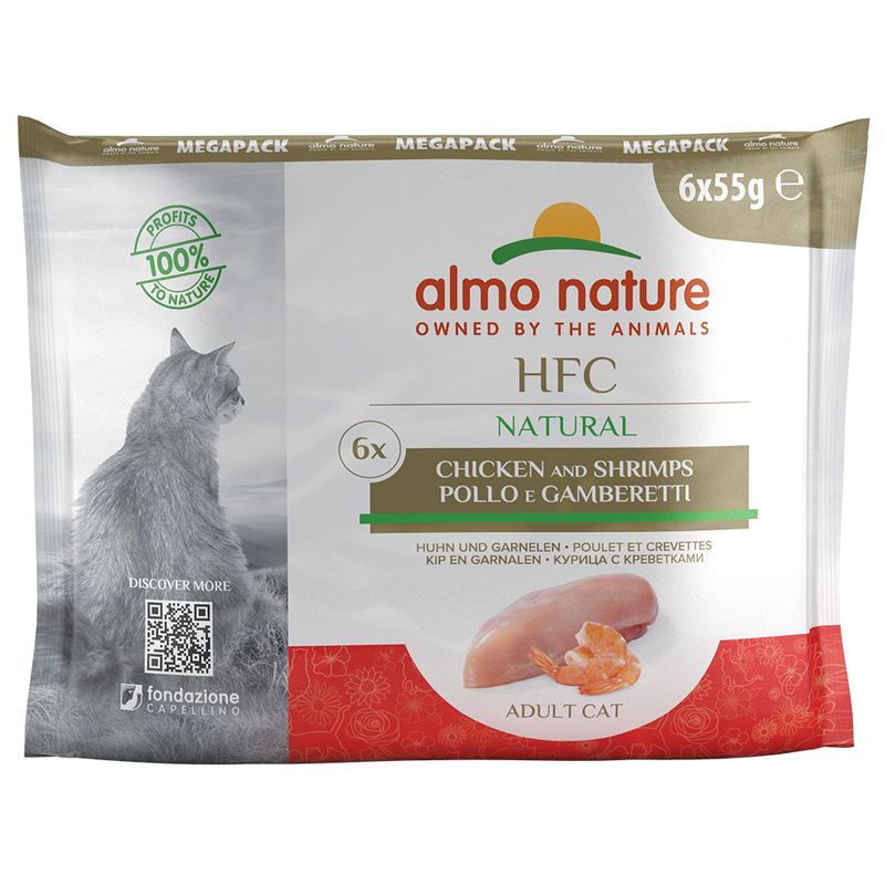 Zooplus Almo Nature HFC Natural Buste 6 x 55 g Alimento umido per gatti In vendita