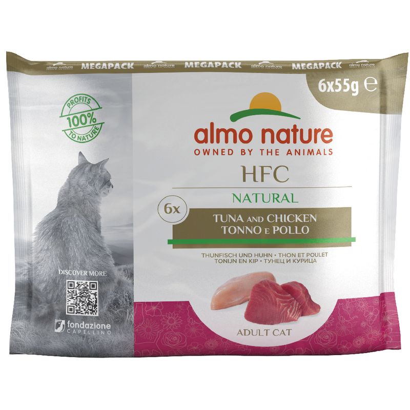 Zooplus Almo Nature HFC Natural Buste 6 x 55 g Alimento umido per gatti In vendita