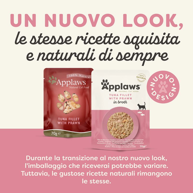 Zooplus Applaws Buste in Brodo 12 x 70 g Alimento umido per gatti Italia