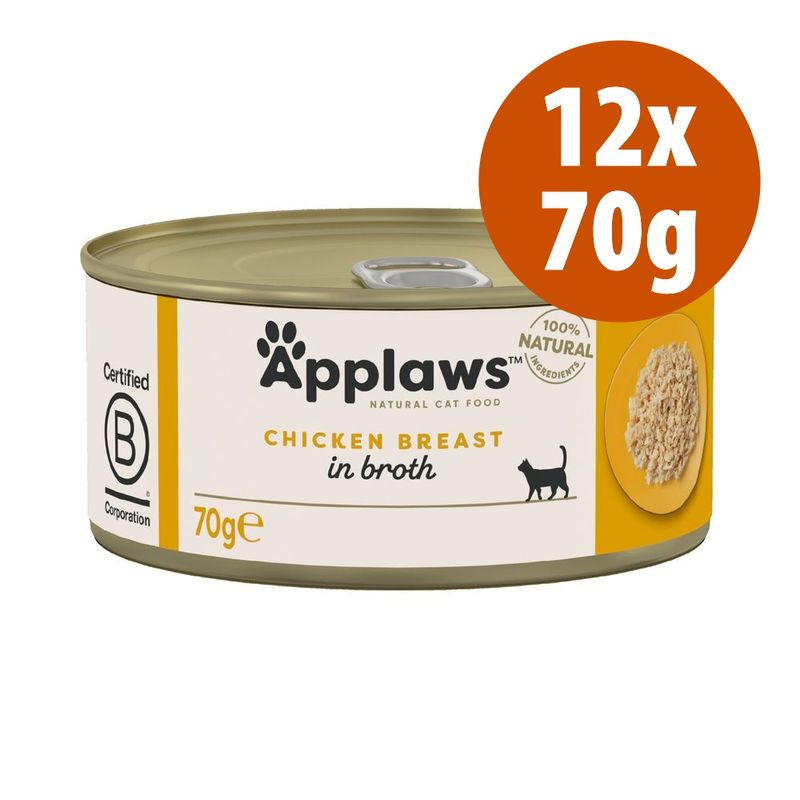 Zooplus Applaws in Brodo 12 x 70 g Alimento umido per gatti Qualità Garantita