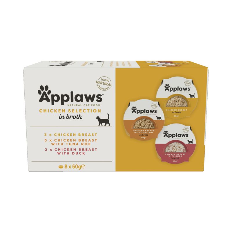 Zooplus Applaws Pacco misto Selection Cat Pot 8 x 60 g Alimento umido per gatto Negozi Online
