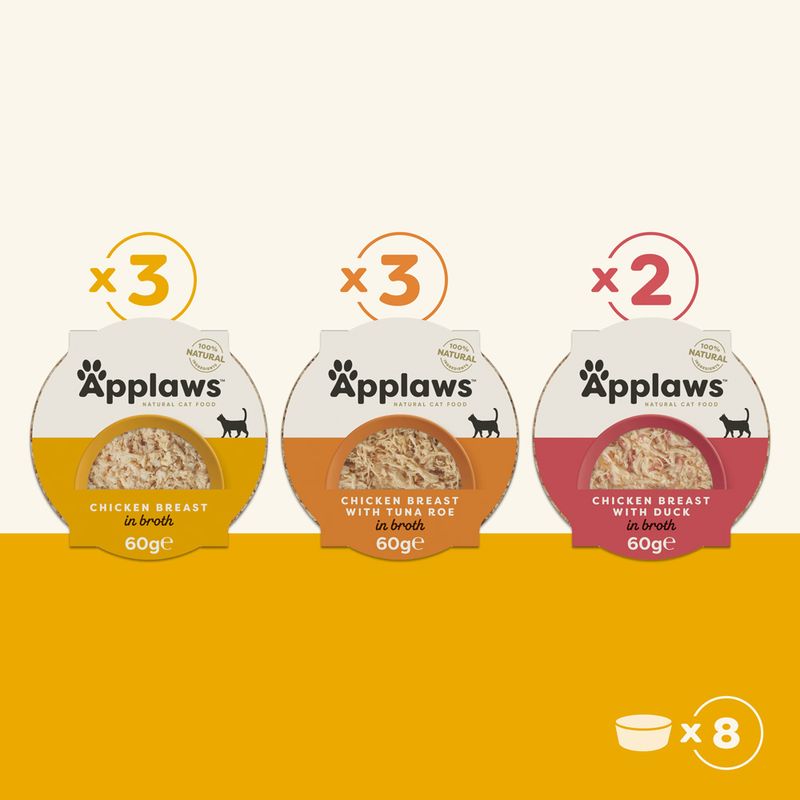 Zooplus Applaws Pacco misto Selection Cat Pot 8 x 60 g Alimento umido per gatto Negozi Online