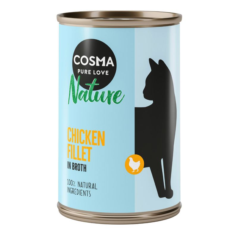 Zooplus Cosma Nature 6 x 140 g Alimento umido per gatti Offerta natalizia