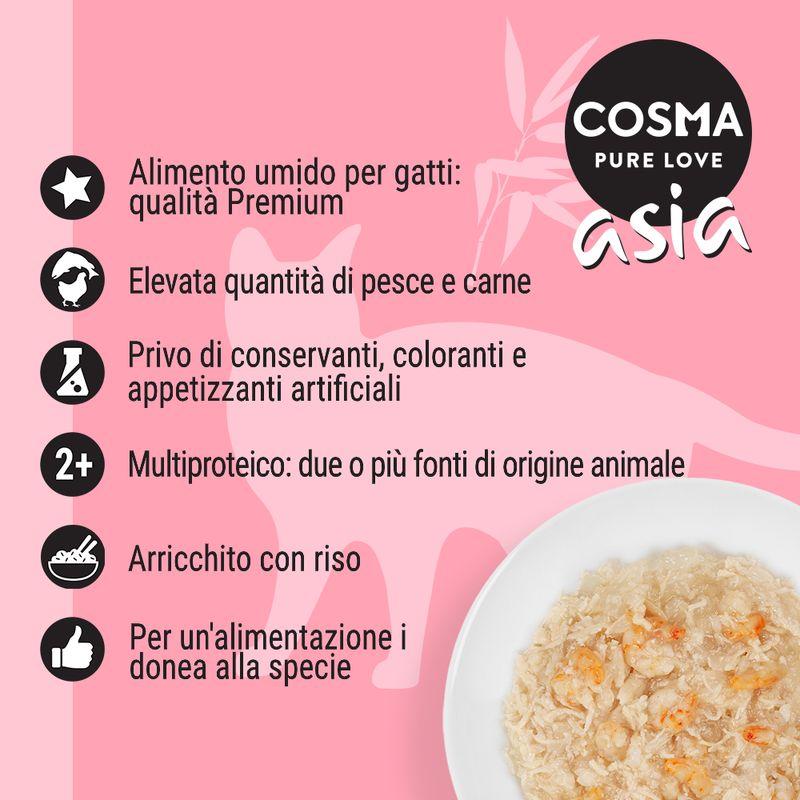 Zooplus Cosma Asia in gelatina 12 x 400 g Alimento umido per gatti Offerta Giorno del Papà