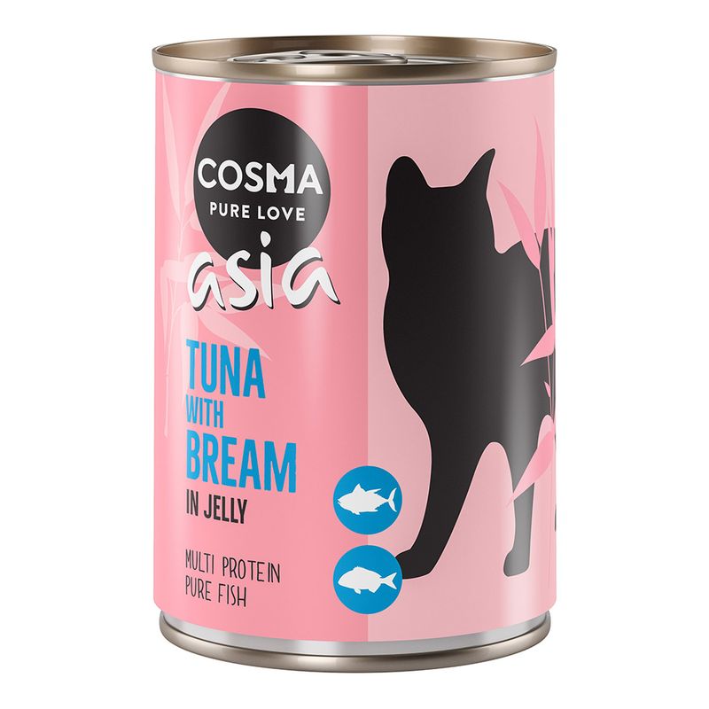 Zooplus Cosma Asia in gelatina 12 x 400 g Alimento umido per gatti Offerta Giorno del Papà