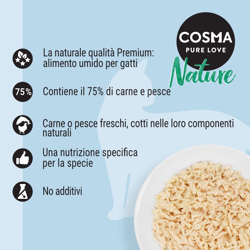 Zooplus Cosma Nature 12 x 140 g Alimento umido per gatti Offerta Anniversario