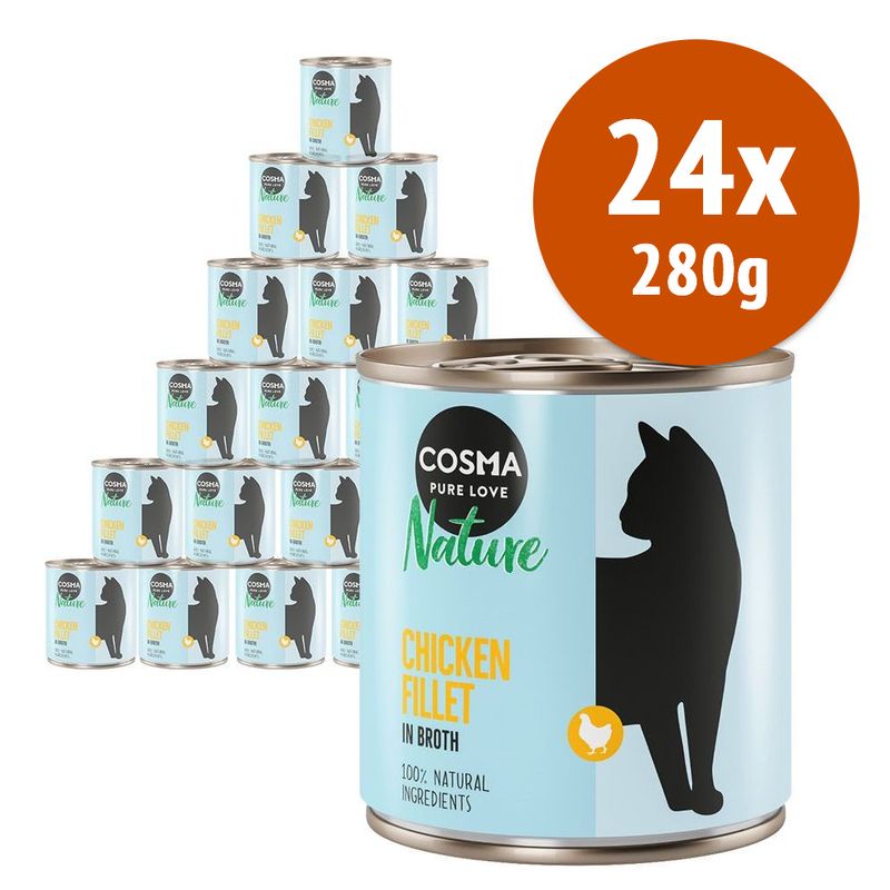 Zooplus Cosma Nature 24 x 280 g Alimento umido per gatti Bestseller