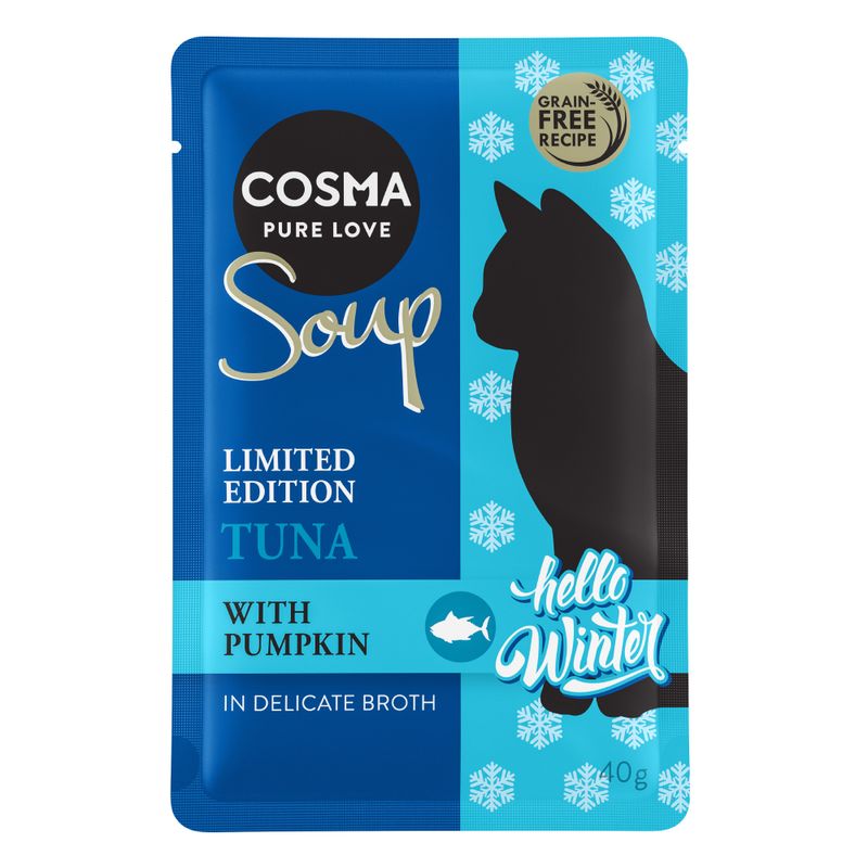 Zooplus Cosma Soup Winter-Edition Tonno con Zucca umido gatto Enormi risparmi