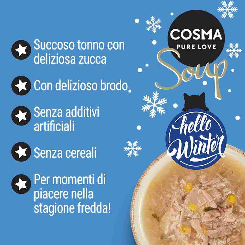 Zooplus Cosma Soup Winter-Edition Tonno con Zucca umido gatto Enormi risparmi