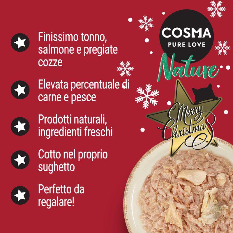 Zooplus Cosma Nature Christmas-Edition Tonno con Salmone & Vongole baby umido gatto Sconti VIP