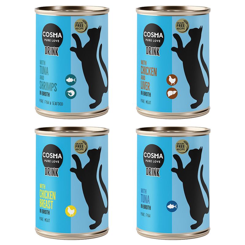 Zooplus Multipack risparmio Cosma Drink 12 x 100 g Bevanda snack per gatto Prezzo basso