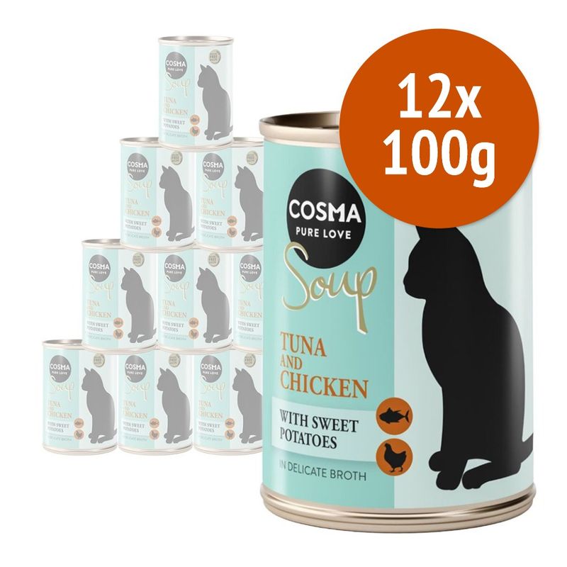 Zooplus Cosma Soup 12 x 100 g umido gatto