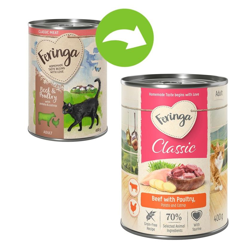 Zooplus Feringa Classic Meat Menù 6 x 400 g umido per gatti Rilascio limitato