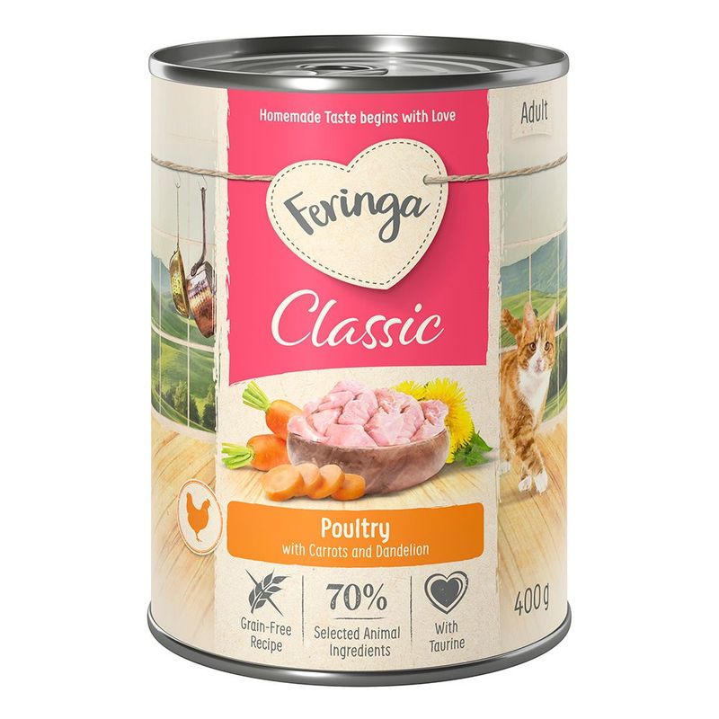 Zooplus Feringa Classic Meat Menù 6 x 400 g umido per gatti Rilascio limitato