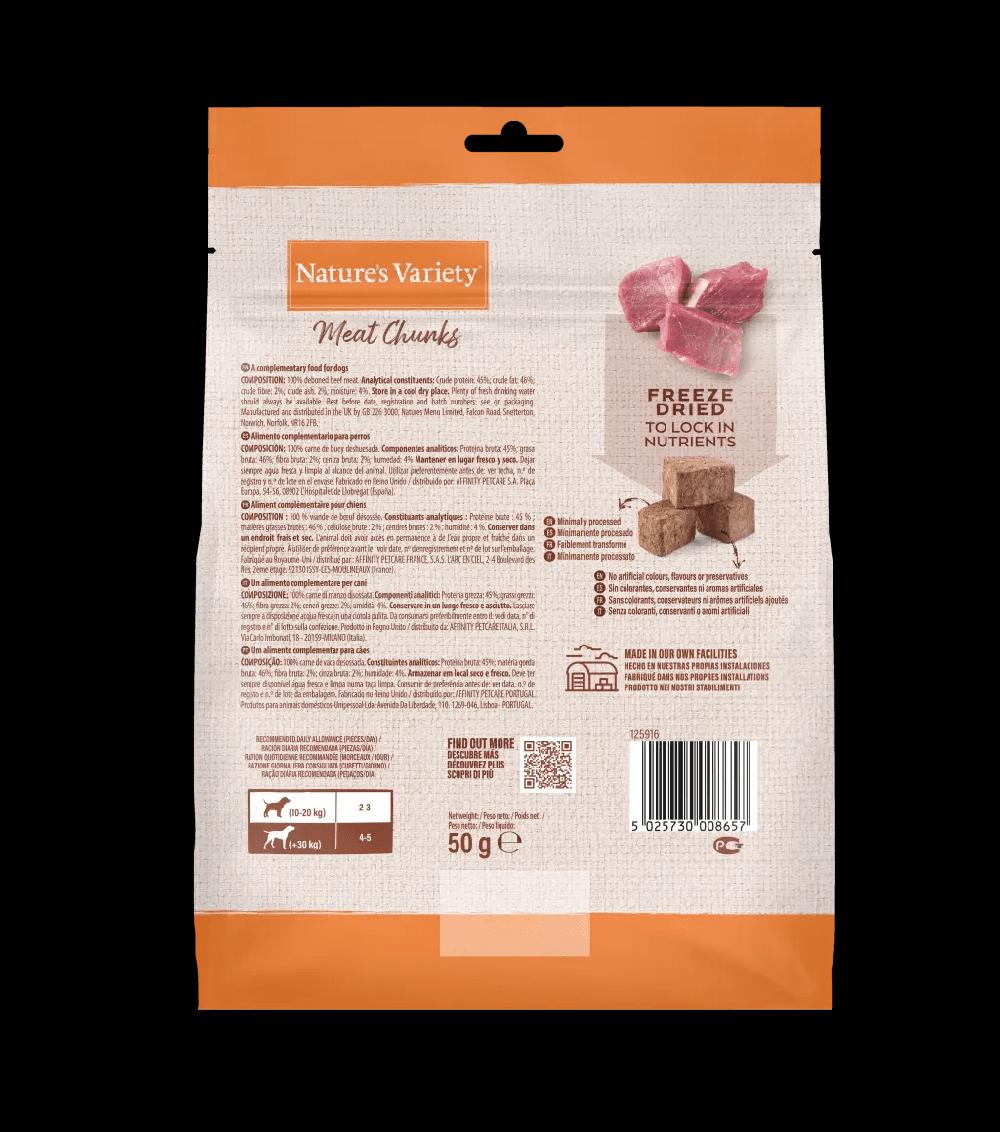 Miscota Nature's Variety Bocados de Carne de Ternera Liofilizados para Perros Vendita Economica