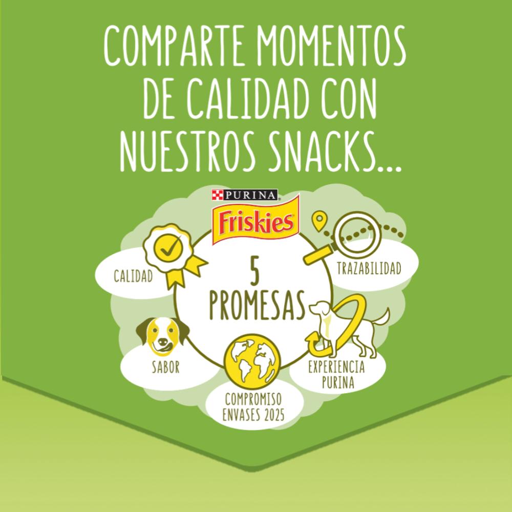 Miscota Purina Friskies Funtastix snack al formaggio e pancetta per cani Nuova
