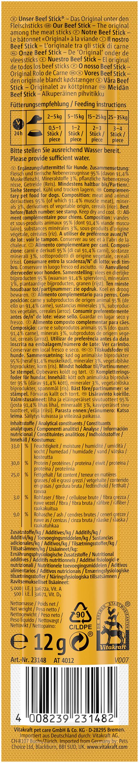 Miscota Vitakraft Beef-Stick Minerals per Cuccioli Offerta