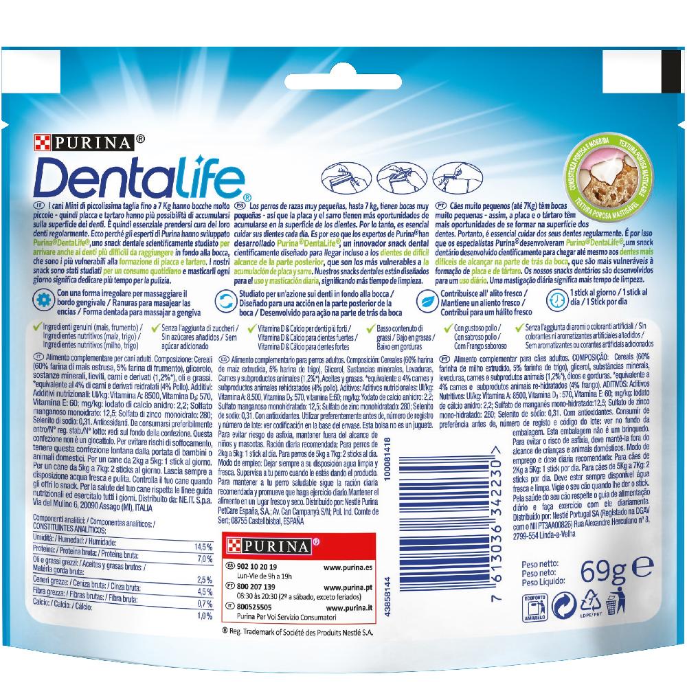 Miscota Dentalife Snack per la Cura del Cavo Orale per Cani in Miniatura da 2 a 7 Kg Fino Al -60%