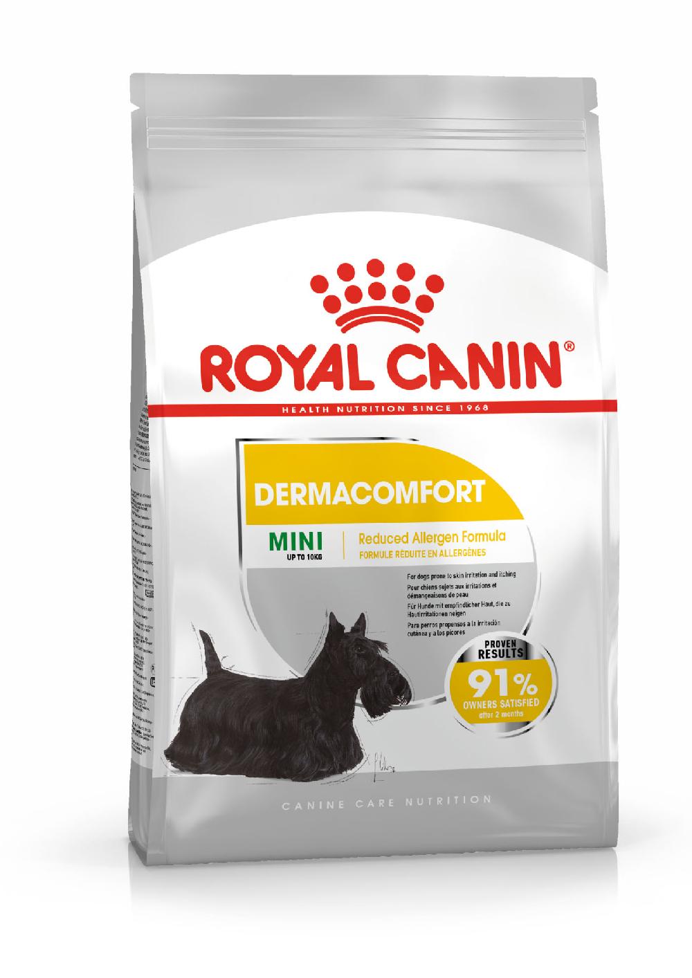 Miscota Royal Canin Mini Dermacomfort Adult Small Dog Food pelle sensibile Solo un giorno rimasto