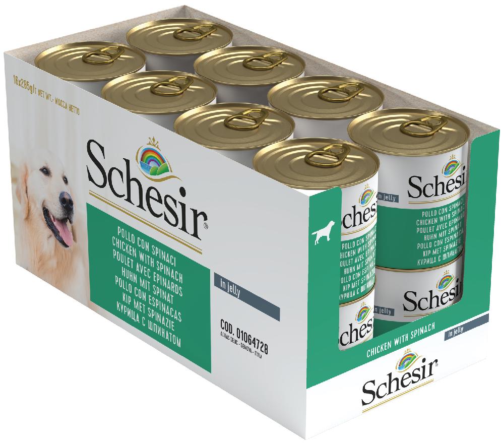 Miscota Schesir Cibo Umido per Cani di Pollo con Spinaci Vendita Calda