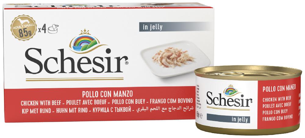 Miscota Schesir Pollo con Buey Multipack 4 uds Black Friday