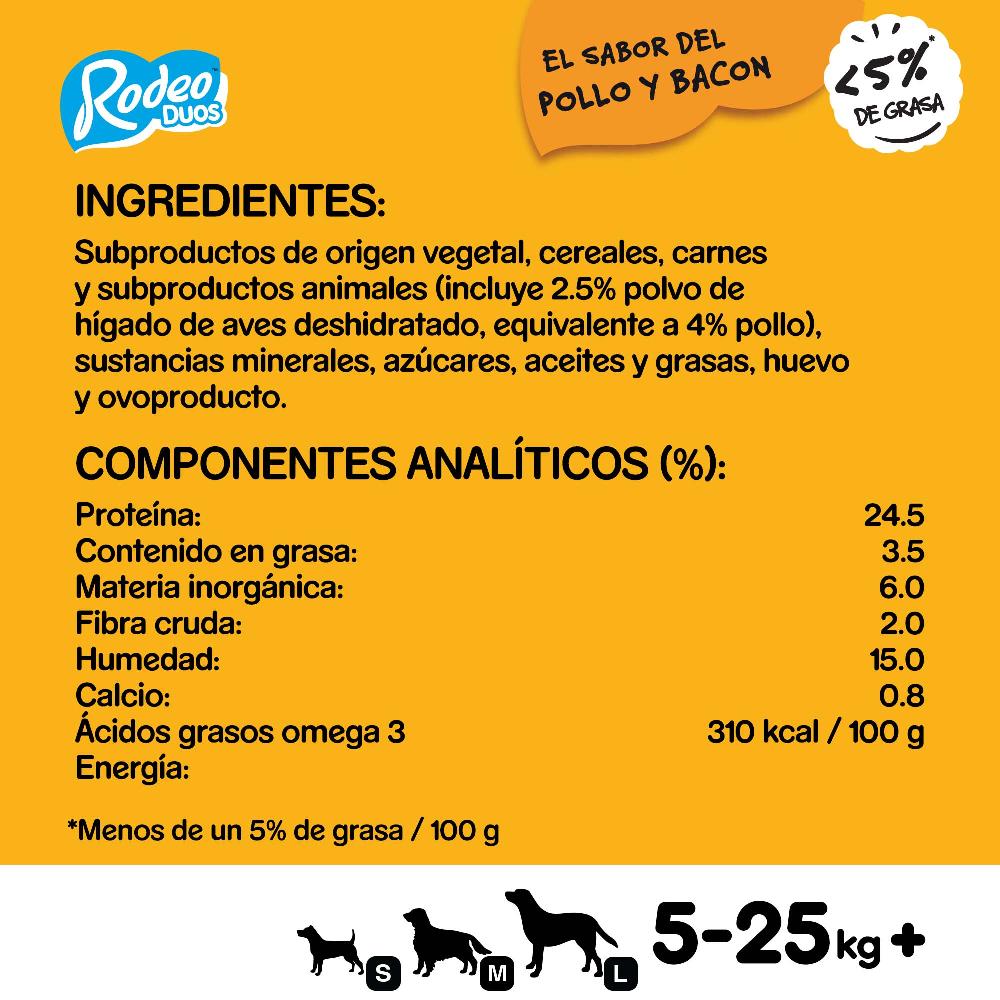 Miscota Pedigree Rodeo Duos Snack for Dogs Gusto Pollo e Pancetta Enormi risparmi