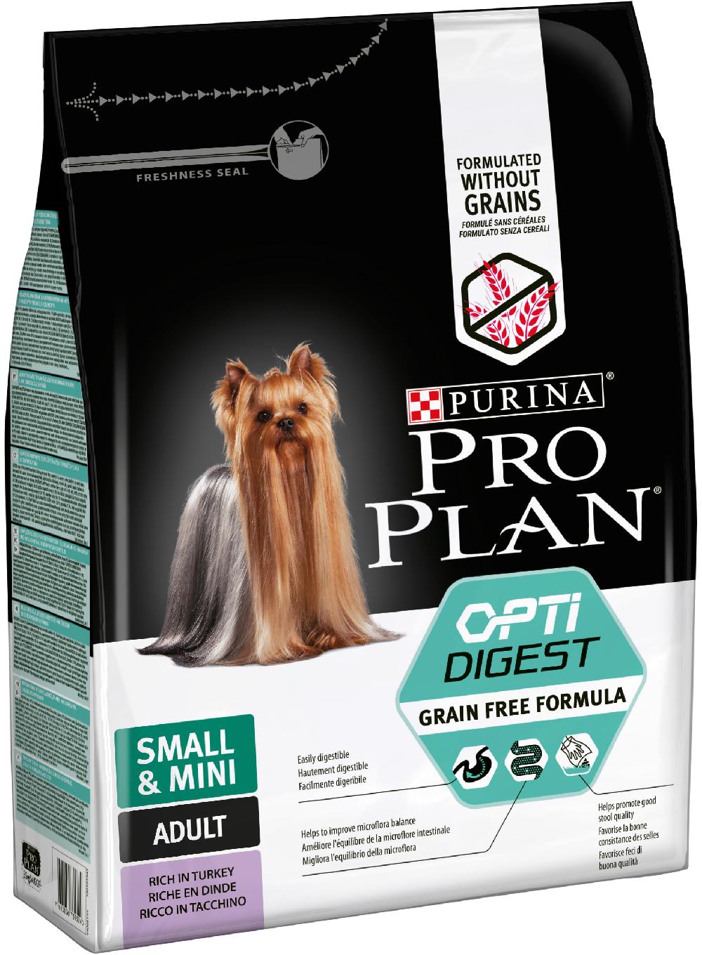 Miscota Purina Pro Plan Optidigest Grain Free Adulti Tacchino Small/Mini In Linea