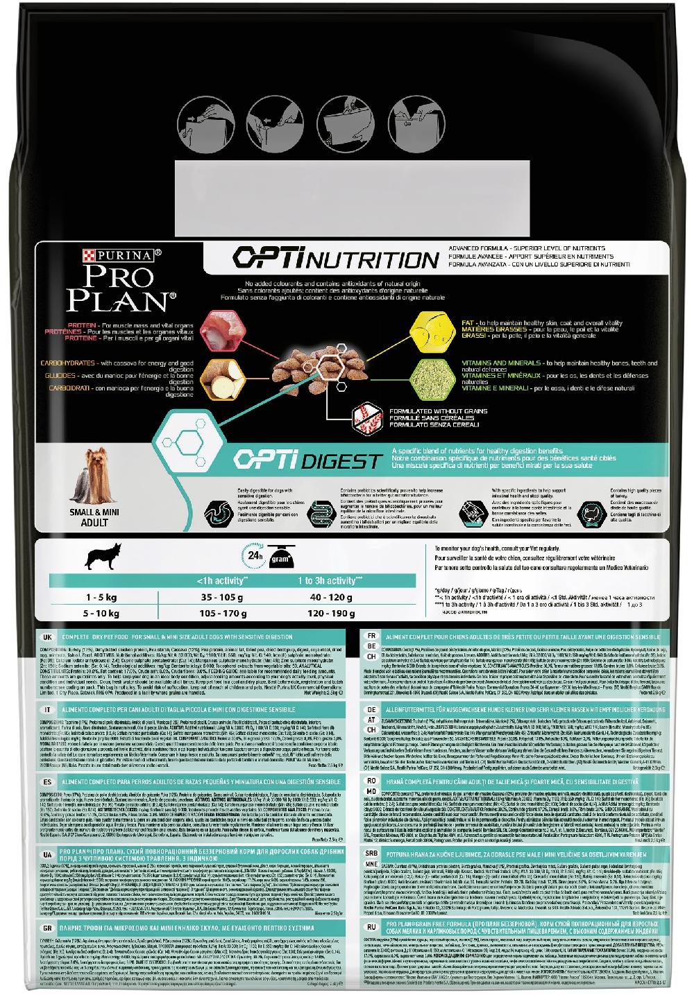 Miscota Purina Pro Plan Optidigest Grain Free Adulti Tacchino Small/Mini In Linea