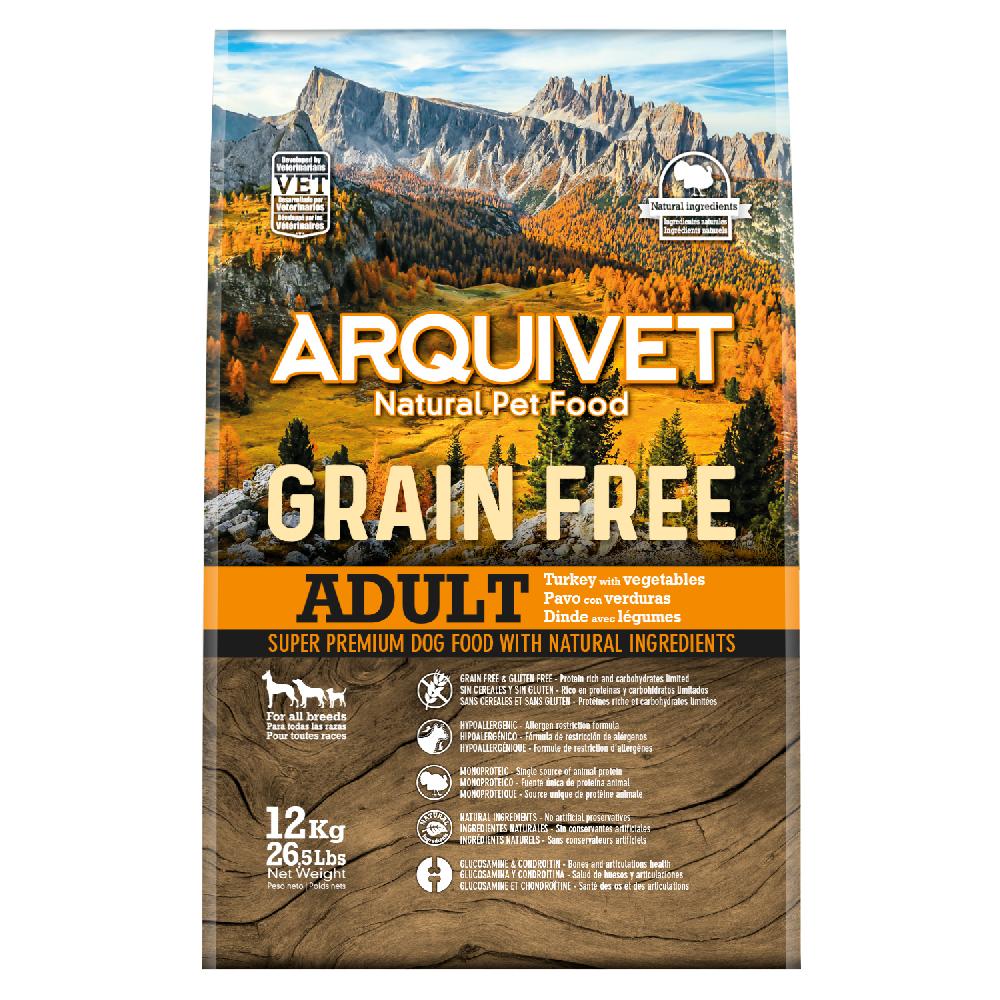 Miscota Arquivet Cibo Secco per Cani Grain Free Adult Tacchino Qualità