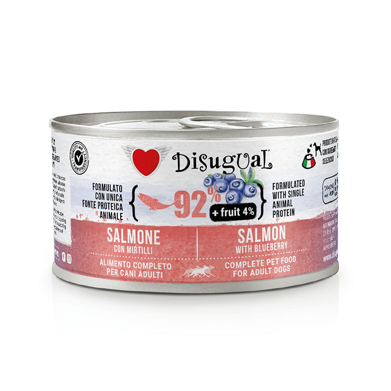 Miscota Disugual Fruit Patè di Salmone con Mirtillo per Cani Pezzi Unici
