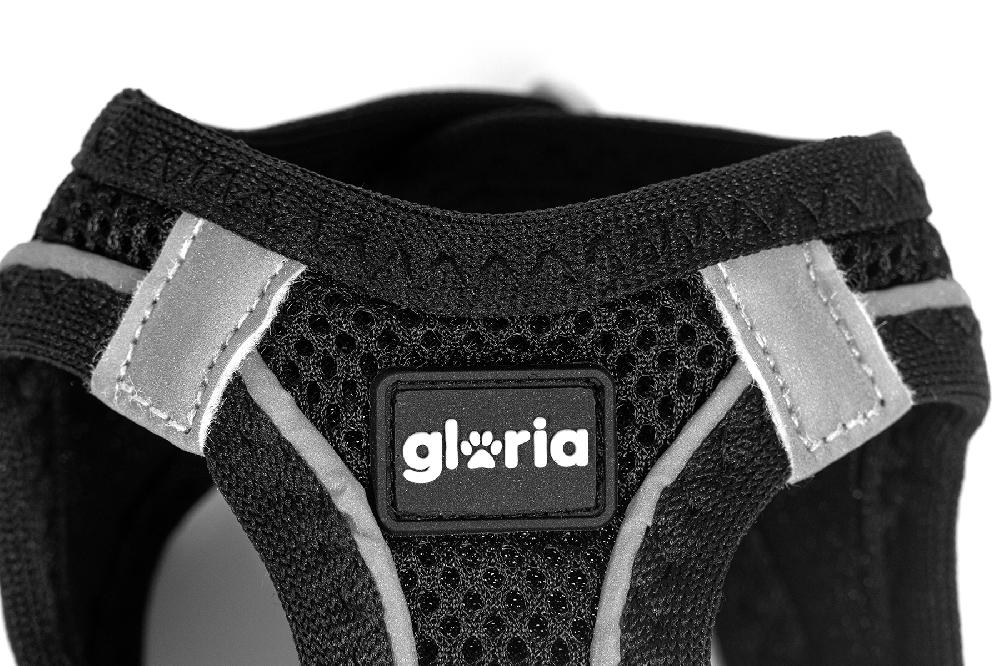 Miscota Gloria Pets Pettorina/vestito nero Air Mesh Trek Star per cani Ritorno libero