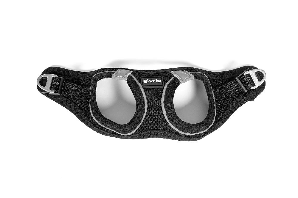 Miscota Gloria Pets Pettorina/vestito nero Air Mesh Trek Star per cani Ritorno libero